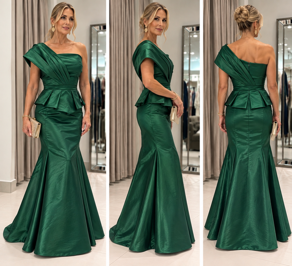 Sculptural Matte Taffeta Gala Gown